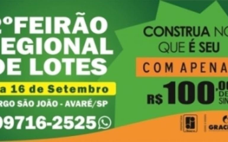 Villa Jatobá promove 2º Feirão de Lotes, sábado