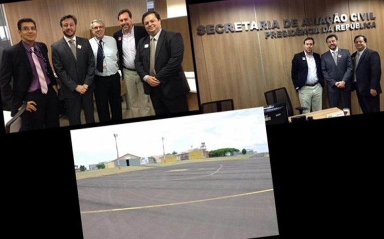 Prefeito de Botucatu negociou obra do Aeroporto de Botucatu com Brasilia.   O prefeito de Botucatu, 