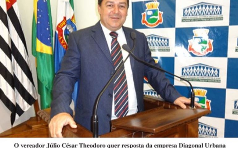 Vereador Júlio pede resposta da empresa Diagonal Urbana Transformações de Territórios sobre programa