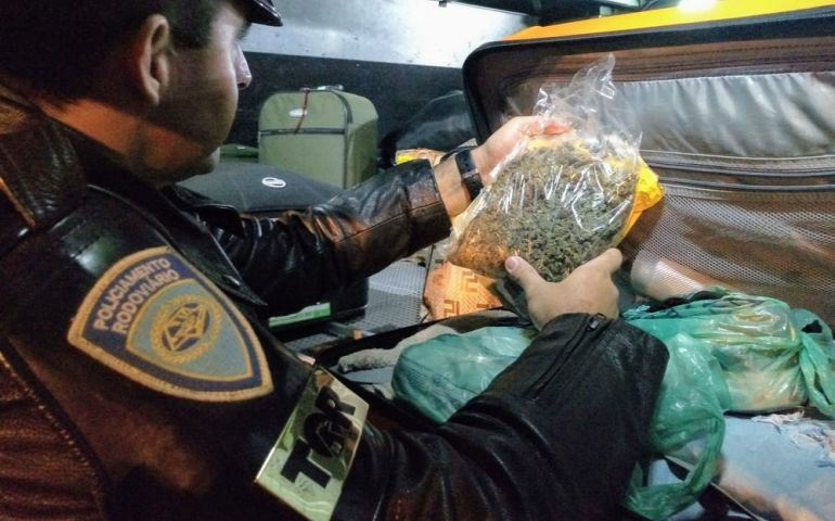 Passageiro de ônibus é preso após polícia achar skunk escondido em embalagem de cookies em Avaré