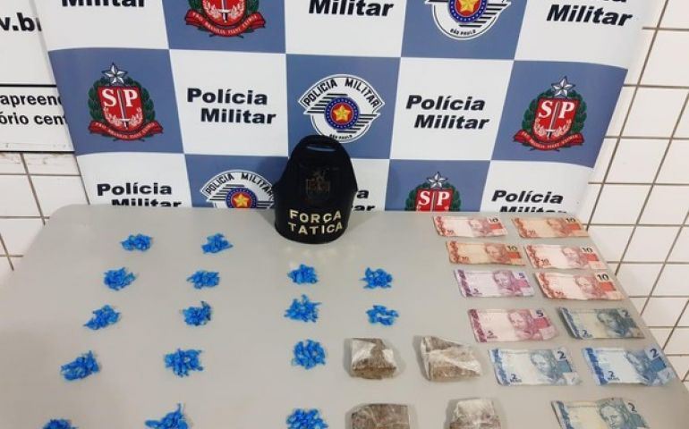 Trio é preso por tráfico de drogas durante patrulhamento da PM em Tatuí