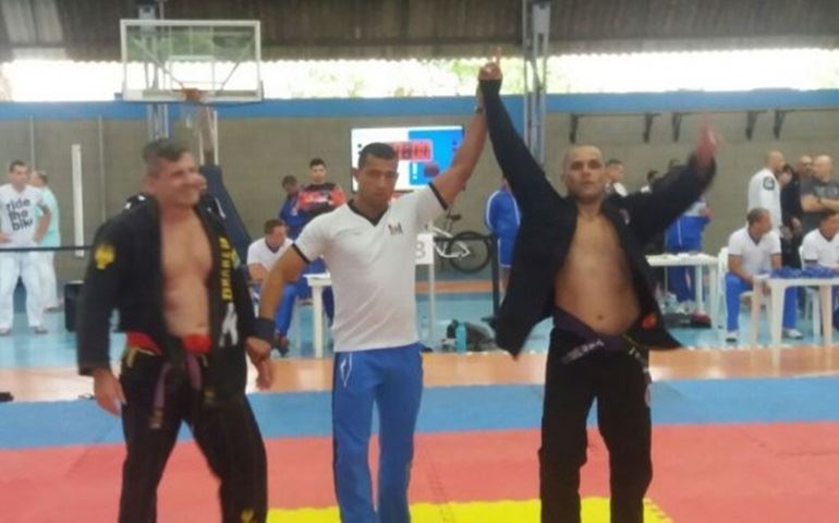 PM Saudino, do 53º Batalhão de Polícia vence campeonato de Jiu-Jitsu