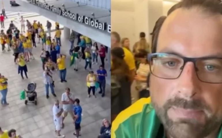 Cena impressiona ao mostrar ‘avalanche verde e amarela' de eleitores em Miami (veja o vídeo)