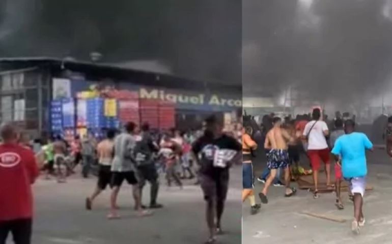 Incêndio atinge Ceasa no Rio que vira alvo de saqueadores (veja o vídeo)