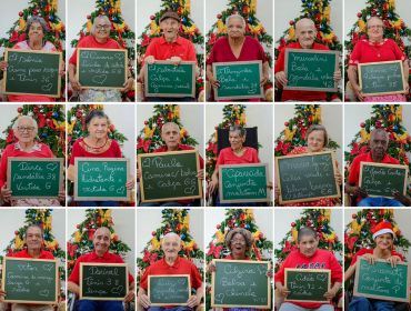 Campanha de asilo reúne fotos de idosos com pedidos de Natal em Avaré