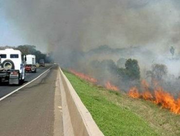 Agosto é o mês de maior incidência de queimadas nas rodovias, diz Artesp