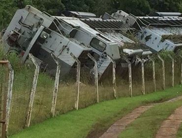 Trem descarrila na zona rural de Itapetininga