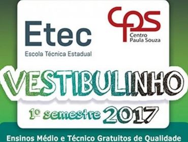 Inscrições para o Vestibulinho 2º Semestre da ETEC Avaré vai até 12 de maio