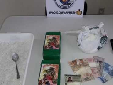 MAIS DE 4 KG DE COCAÍNA SÃO APREENDIDOS PELA PM DE AVARÉ