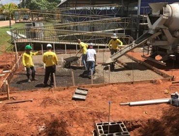 Iniciada construção de banheiros no parque da EMAPA