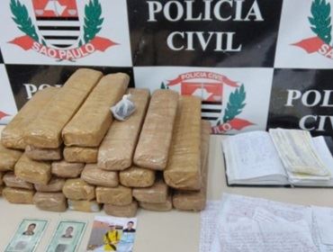 Polícia Civil apreende mais de 20 tabletes de maconha em Itapetininga