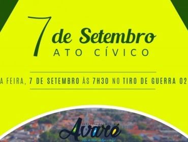 Ato Cívico de 7 de Setembro acontece nesta sexta-feira, no Tiro de Guerra