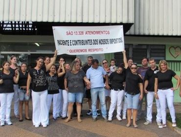 Pacientes presenciam manifestação pacífica no Pronto Socorro local