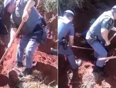 Pedreiro fica soterrado em desmoronamento de obra no interior de SP