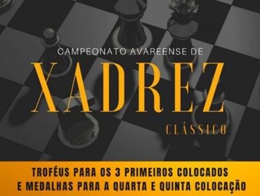 Campeonato Avareense de Xadrez Clássico acontece em novembro