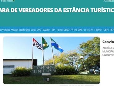 Câmara Municipal lança novo Portal na Internet