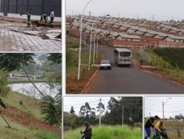 Bairros recebem serviços de limpeza e manutenção