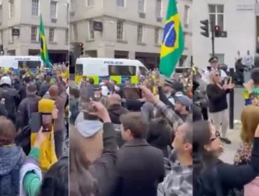 Equipe da Globo é 'enxotada' pelo povo diante de embaixada brasileira em Londres (veja o vídeo)